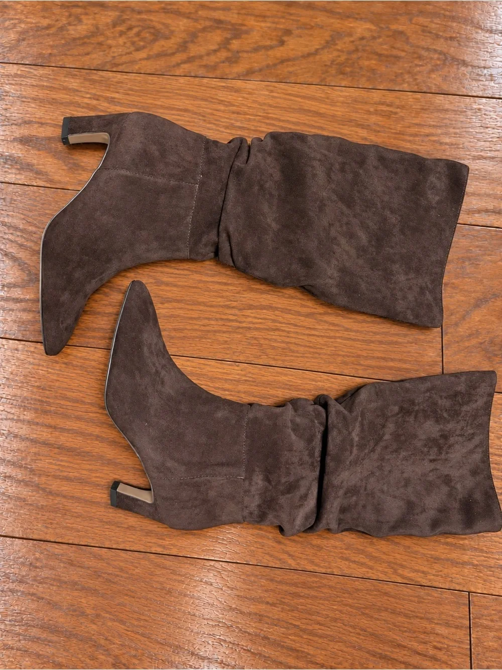 The Drop Women's Chocolate Suede Boots Slouch Boot